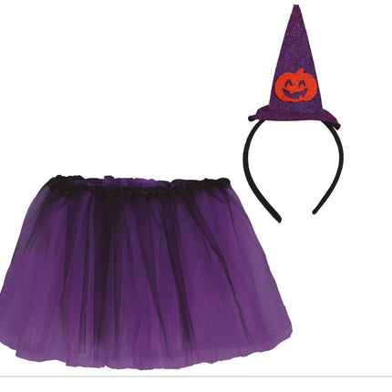 Ensemble de costumes d'Halloween Fille Sorcière 30cm