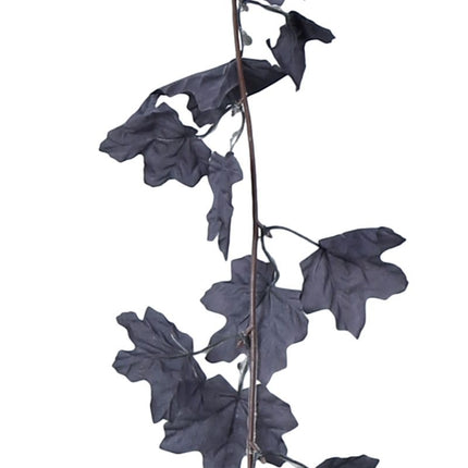 Guirlande de feuilles noire 1.8m