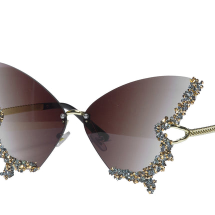 Lunettes papillon marron