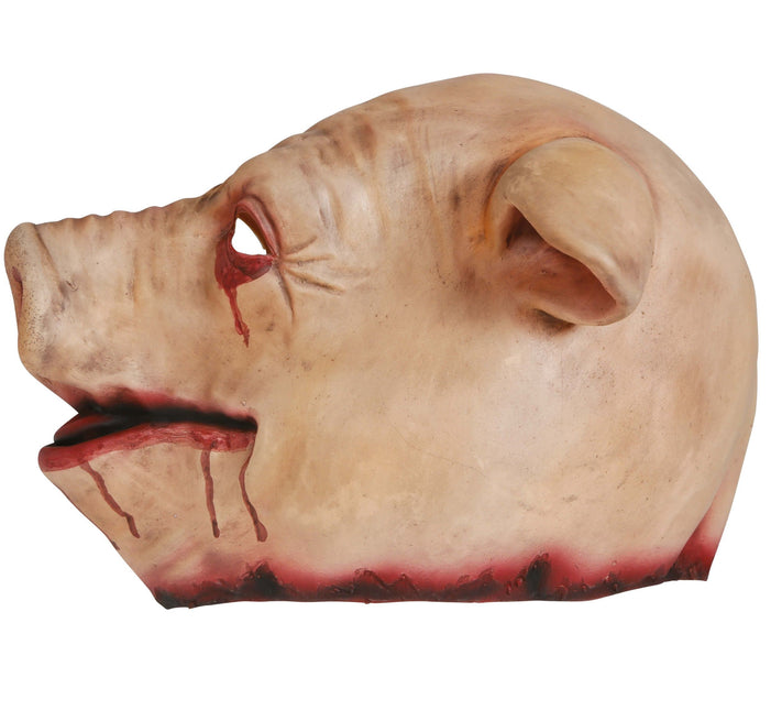 Masque d'Halloween Cochon Rouge Rose