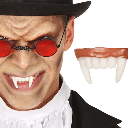 Fausses dents d'Halloween Vampire blanc