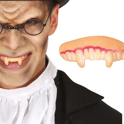 Fausses dents d'Halloween Vampire jaune