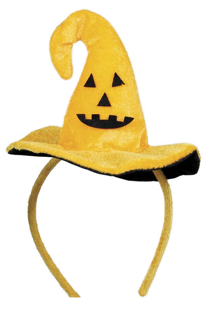 Bandeau d'Halloween orange Chapeau de sorcière