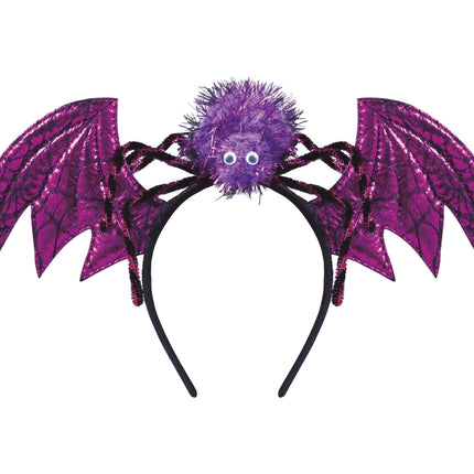 Bandeau d'Halloween violet Chauve-souris