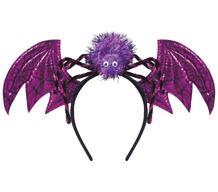 Bandeau d'Halloween violet Chauve-souris