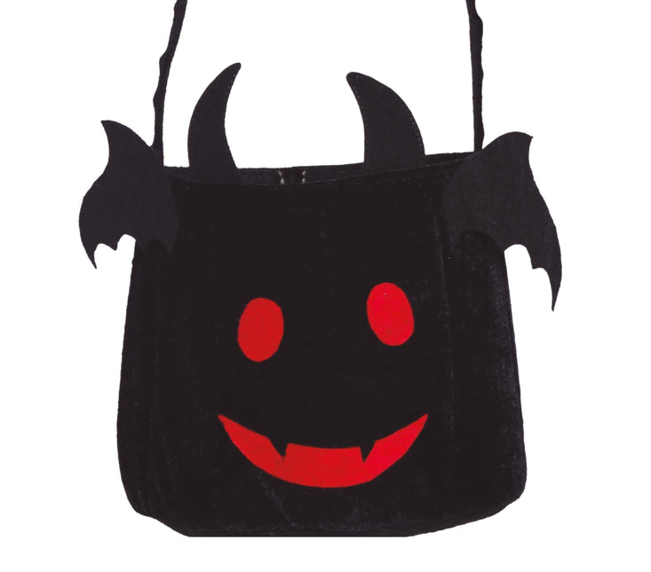 Seau à bonbons d'Halloween Chauve-souris 25cm