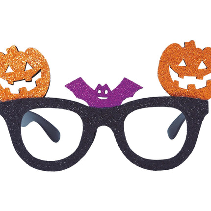 Lunettes d'Halloween Citrouille Paillettes