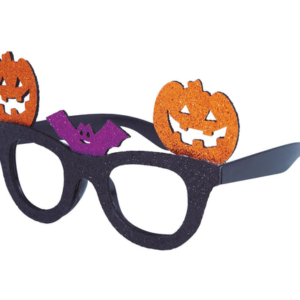 Lunettes d'Halloween Citrouille Paillettes