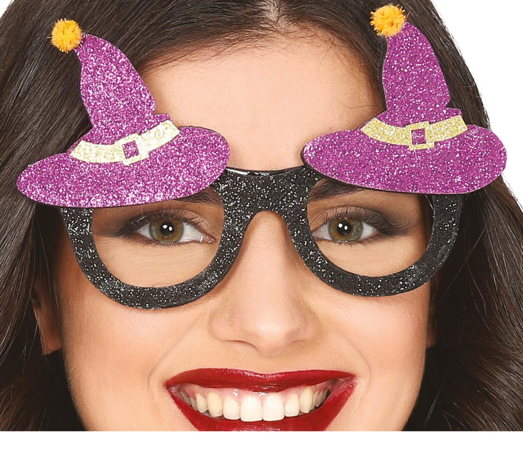 Chapeau à lunettes d'Halloween pailleté