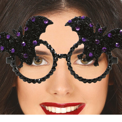 Lunettes d'Halloween Chauve-Souris Paillettes