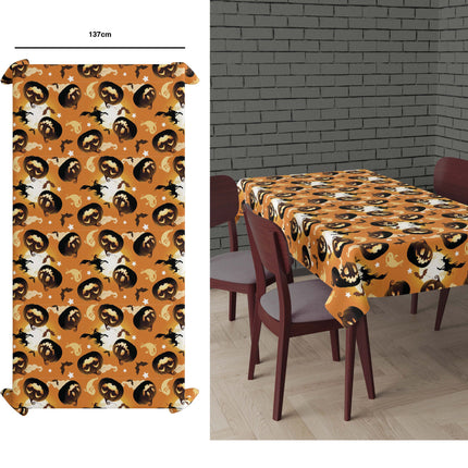 Nappe d'Halloween Citrouille 2.74m