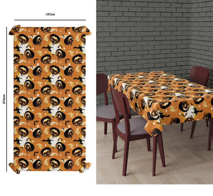 Nappe d'Halloween Citrouille 2.74m