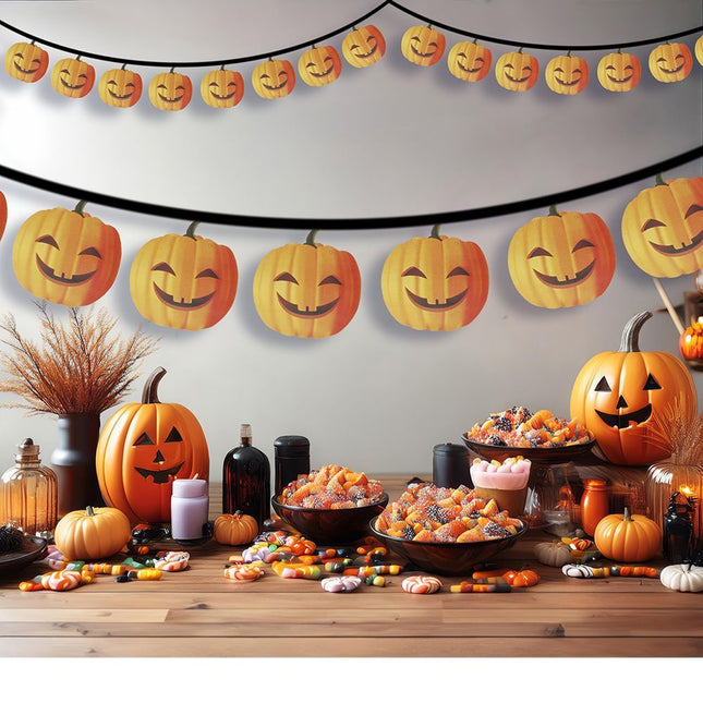 Guirlande d'Halloween Citrouille 3m