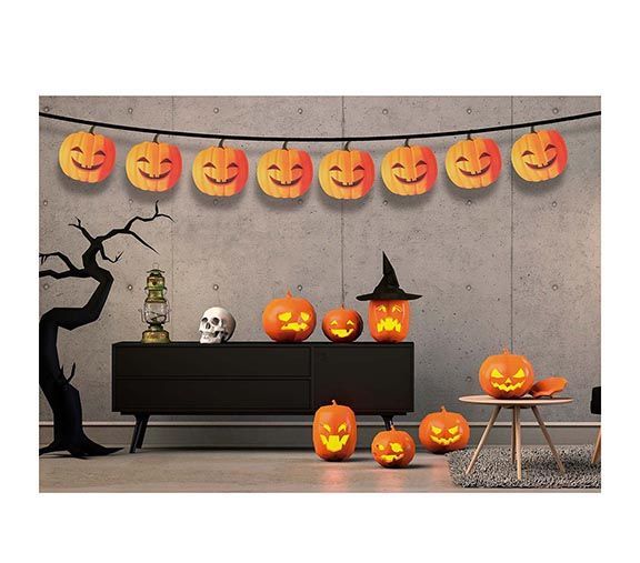 Guirlande d'Halloween Citrouille 3m