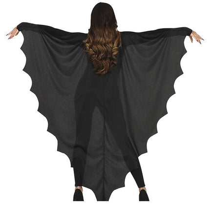 Cape d'Halloween noire Chauve-souris