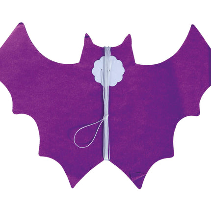 Guirlande d'Halloween Chauves-souris violettes 3m