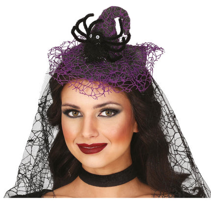 Bandeau d'Halloween sorcière avec voile