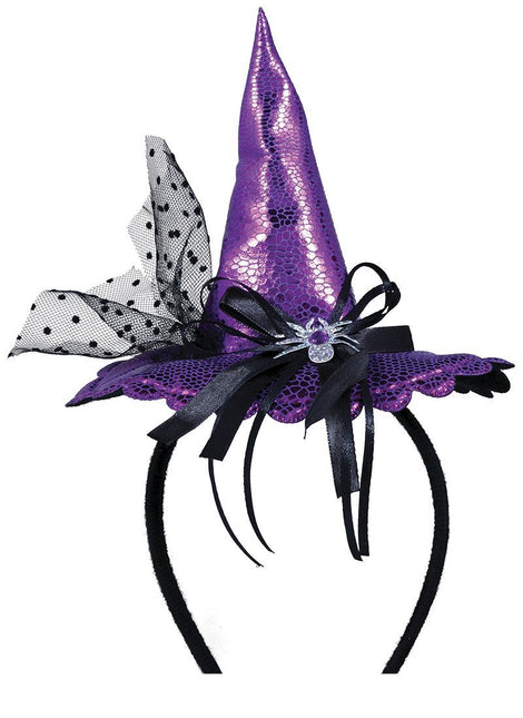 Bandeau de cheveux violet Chapeau de sorcière