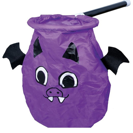 Sac à bonbons violet d'Halloween Chauve-souris