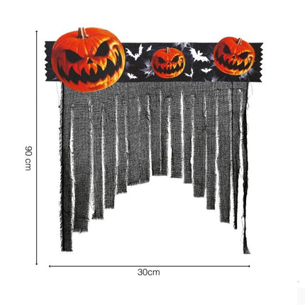 Rideau de porte Halloween Citrouilles