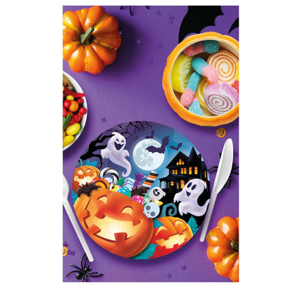 Assiettes Halloween Citrouilles 23cm