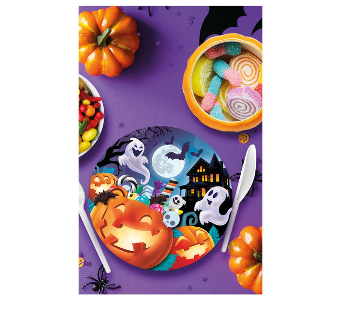 Assiettes Halloween Citrouilles 23cm