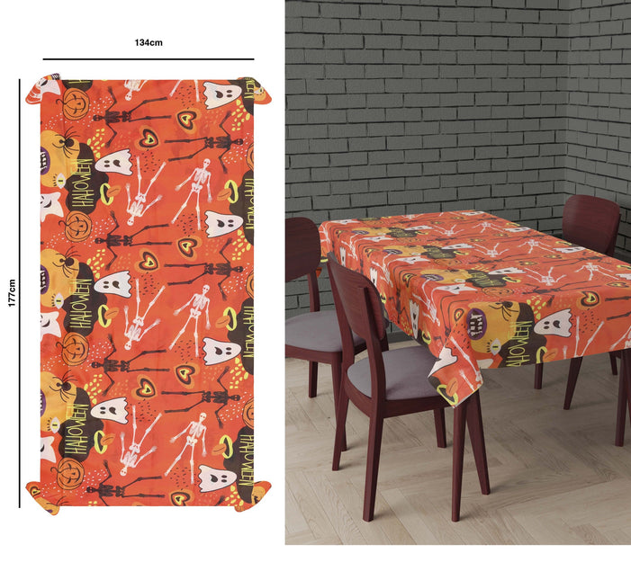 Nappe d'Halloween orange Fantômes 1.77m