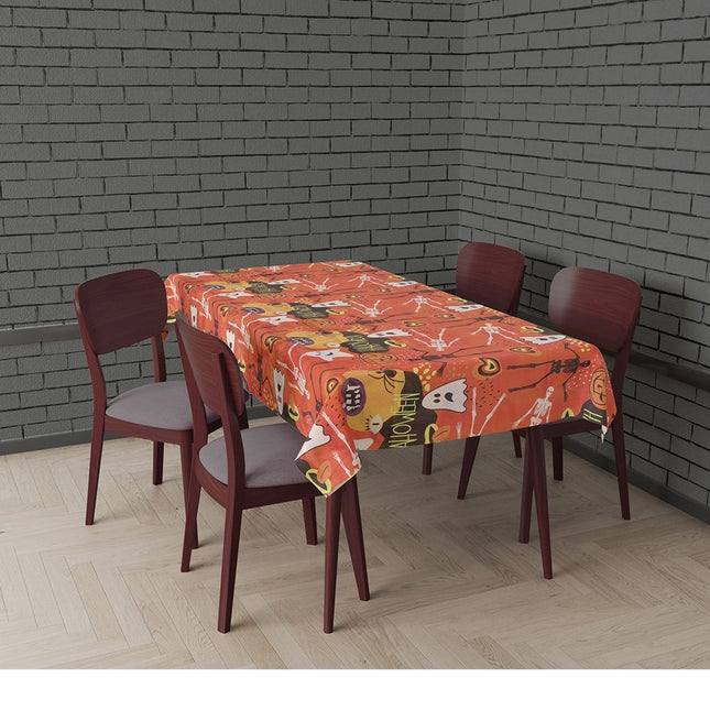 Nappe d'Halloween orange Fantômes 1.77m