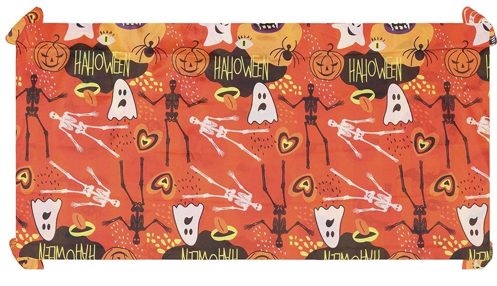 Nappe d'Halloween orange Fantômes 1.77m