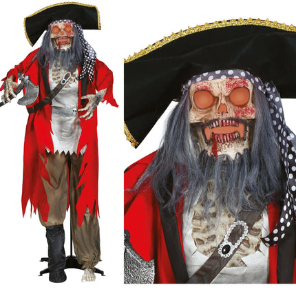 Halloween Poupée Pirate avec lumière, son et mouvement 1.9m