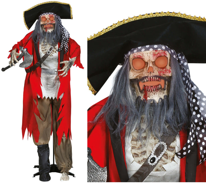 Halloween Poupée Pirate avec lumière, son et mouvement 1.9m