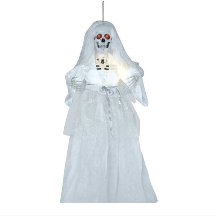 Halloween Doll Skeleton Bride With Light And Sound 90cm