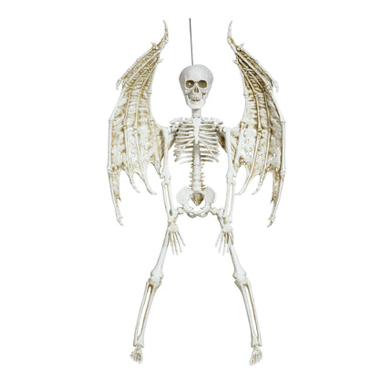 Décoration suspendue d'Halloween Squelette avec ailes 46cm