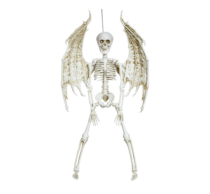 Décoration suspendue d'Halloween Squelette avec ailes 46cm