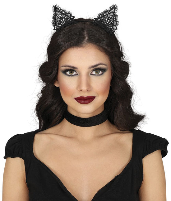 Bandeau d'Halloween Chat noir