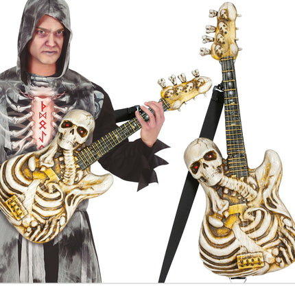 Halloween Faux squelette de guitare 58cm