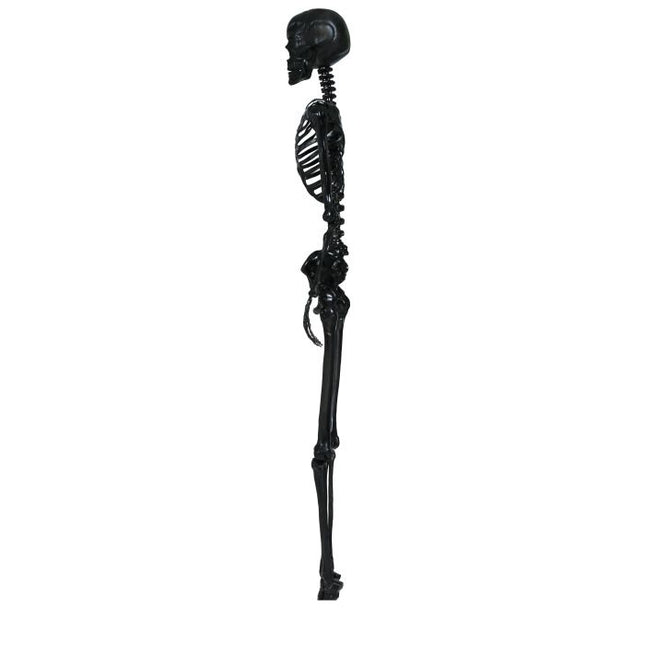 Décoration suspendue d'Halloween Squelette noir 1,6 m