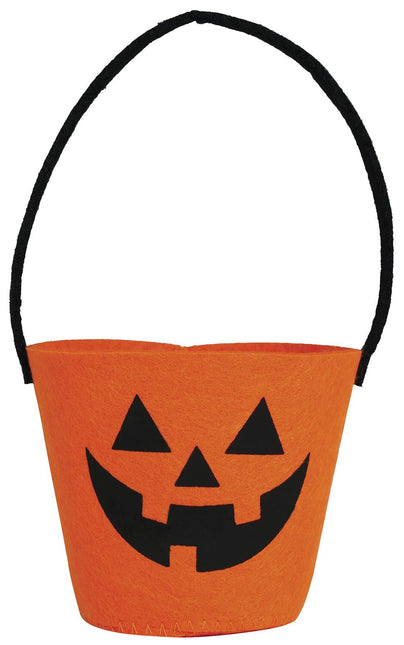 Seau d'Halloween Citrouille 13cm