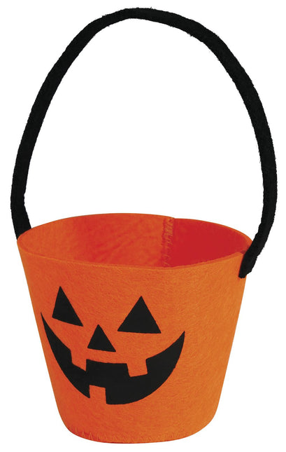 Seau d'Halloween Citrouille 13cm