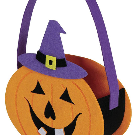 Panier d'Halloween Citrouille 18cm