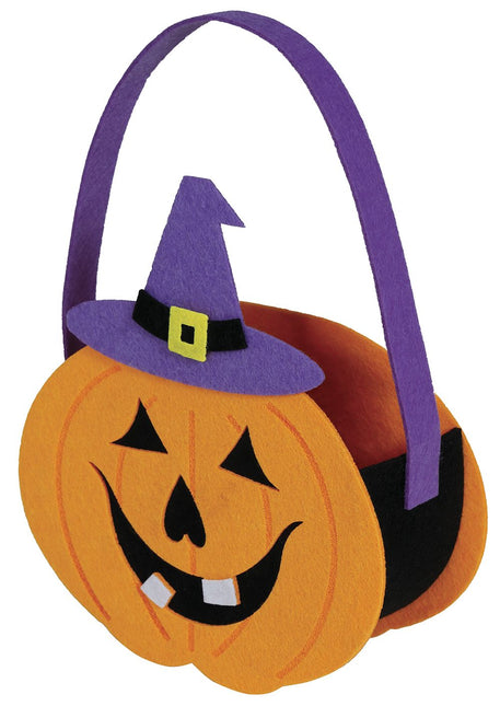 Panier d'Halloween Citrouille 18cm