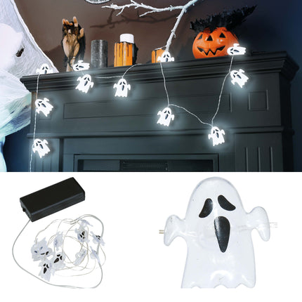 Chaîne lumineuse Halloween Fantômes 1.2m