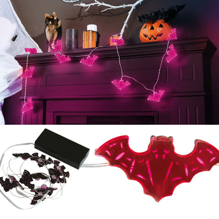 Corde lumineuse d'Halloween Chauves-souris 1.2m