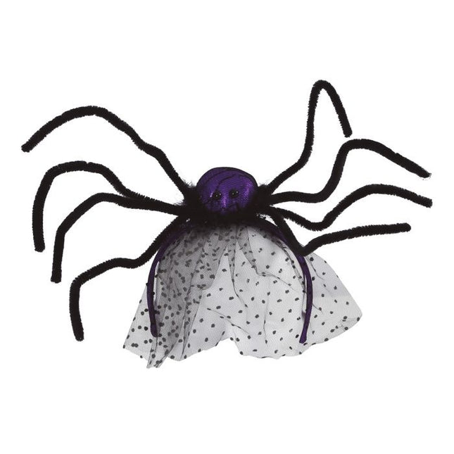 Bandeau d'Halloween araignée violet