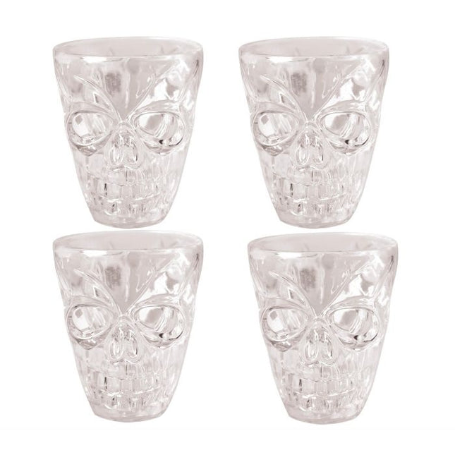 Tasses d'Halloween Crâne 4pcs