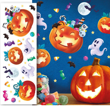 Autocollants de décoration murale pour Halloween 23 pièces