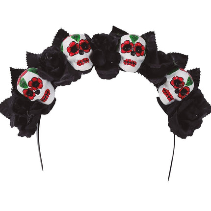 Bandeau d'Halloween têtes de mort