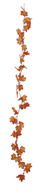 Guirlande de feuilles orange 1.9m