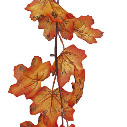 Guirlande de feuilles orange 1.9m