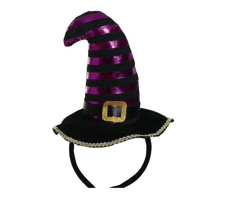 Halloween Tiare Chapeau de sorcière noir violet